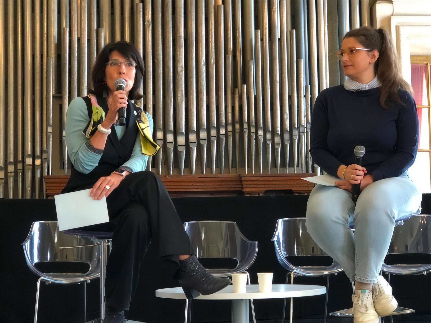 Samuelle Sixou et Oriane Boyadjis en intervention, formation Manager avec les Neurosciences